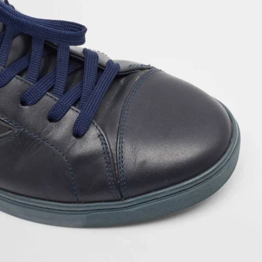 Dolce & Gabbana Pre-owned Leather sneakers Blue Dames