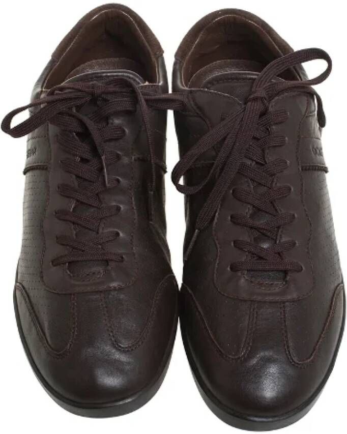 Dolce & Gabbana Pre-owned Leather sneakers Brown Dames