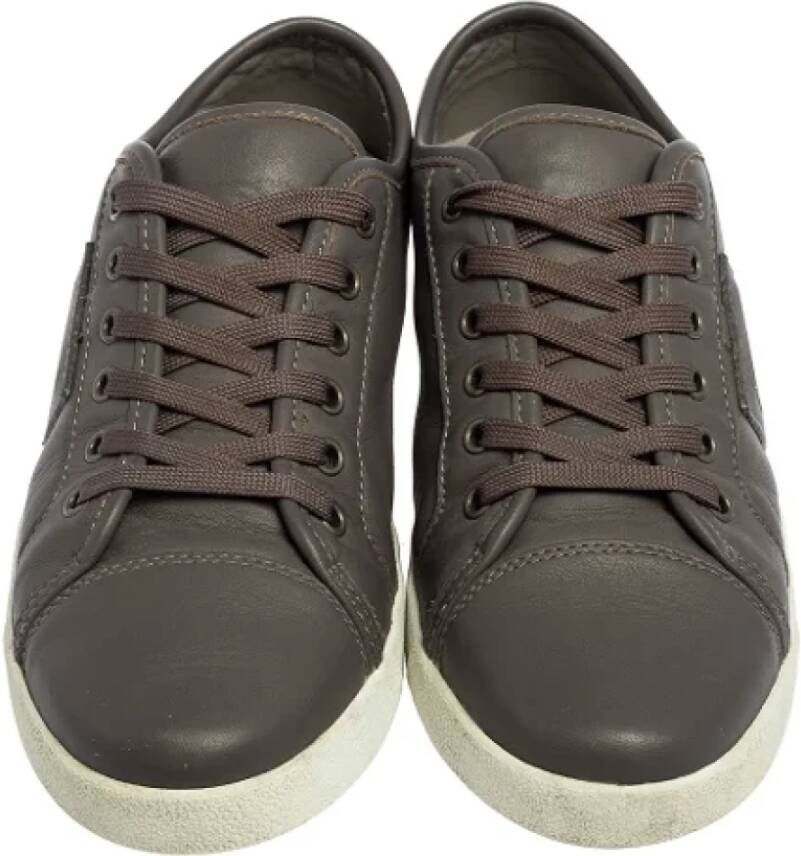 Dolce & Gabbana Pre-owned Leather sneakers Gray Dames