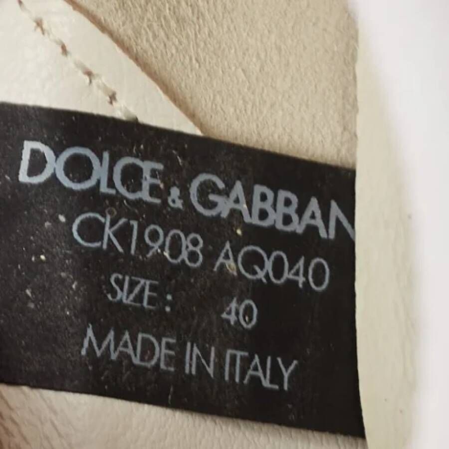 Dolce & Gabbana Pre-owned Leather sneakers Gray Dames