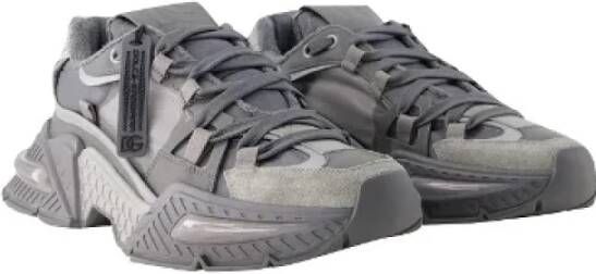 Dolce & Gabbana Pre-owned Leather sneakers Gray Heren