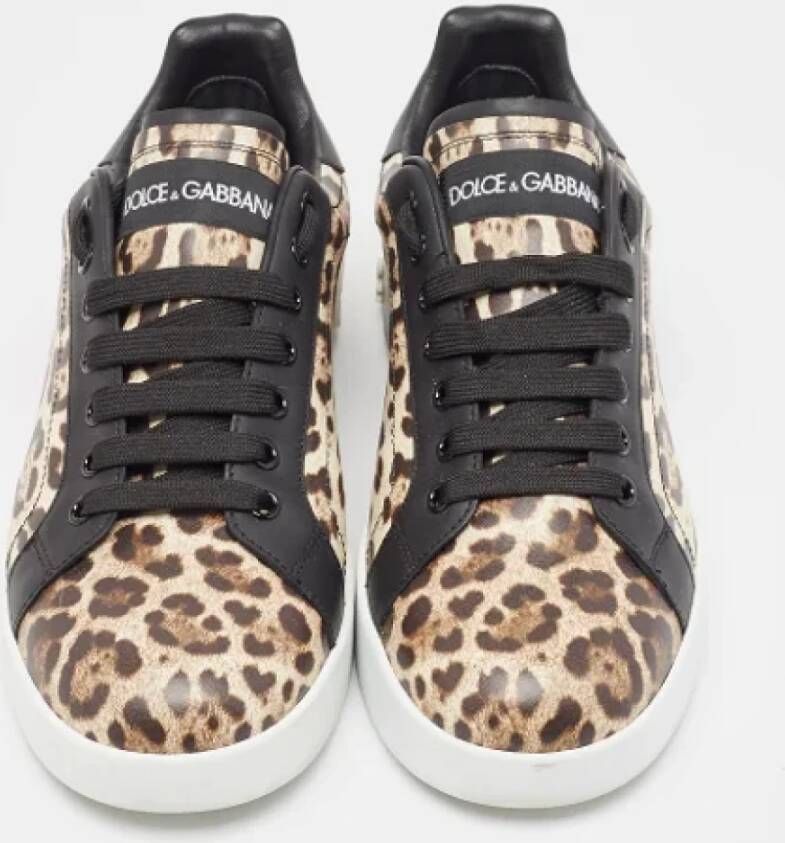 Dolce & Gabbana Pre-owned Leather sneakers Multicolor Dames