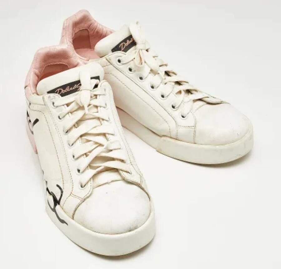 Dolce & Gabbana Pre-owned Leather sneakers Multicolor Dames