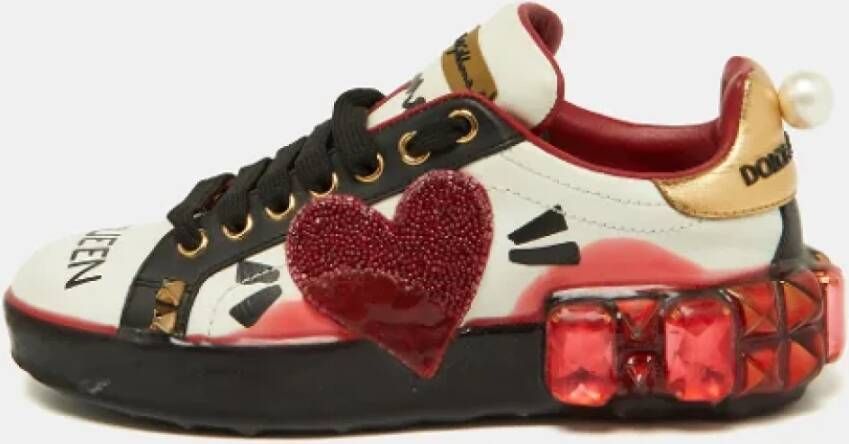 Dolce & Gabbana Pre-owned Leather sneakers Multicolor Dames