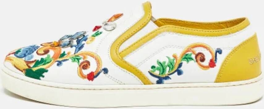 Dolce & Gabbana Pre-owned Leather sneakers Multicolor Dames