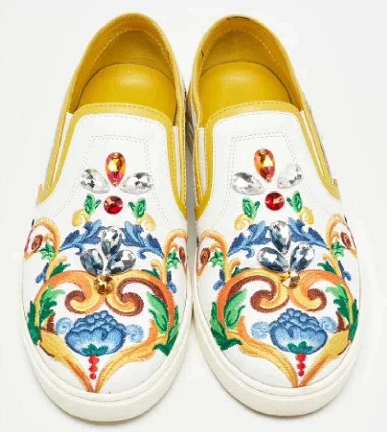 Dolce & Gabbana Pre-owned Leather sneakers Multicolor Dames