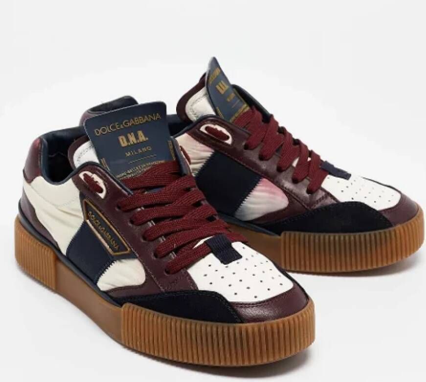 Dolce & Gabbana Pre-owned Leather sneakers Multicolor Heren