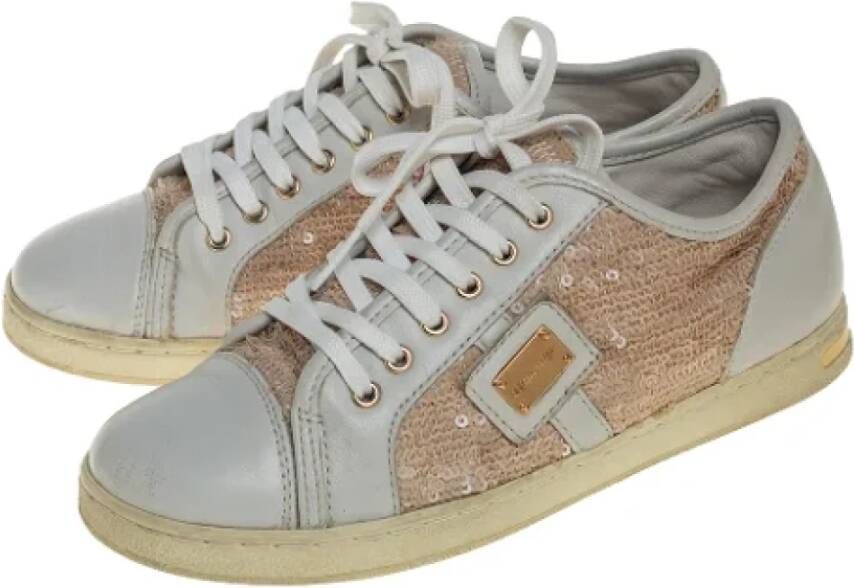 Dolce & Gabbana Pre-owned Leather sneakers White Dames