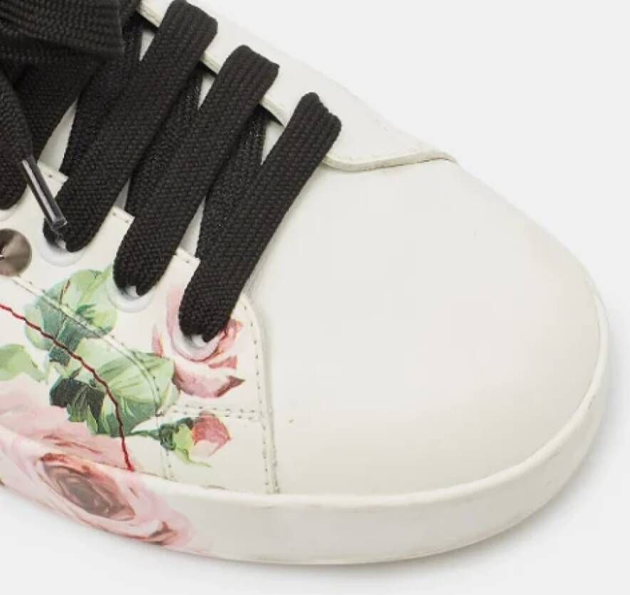 Dolce & Gabbana Pre-owned Leather sneakers White Dames