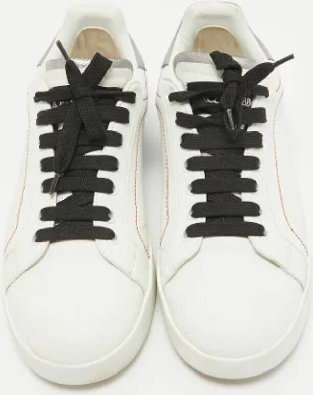 Dolce & Gabbana Pre-owned Leather sneakers White Dames