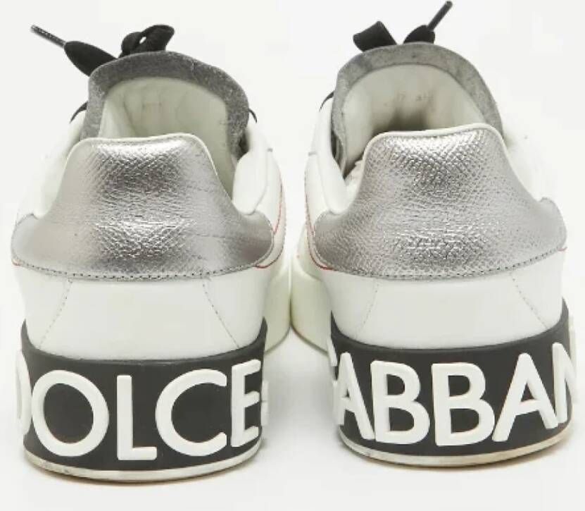 Dolce & Gabbana Pre-owned Leather sneakers White Dames