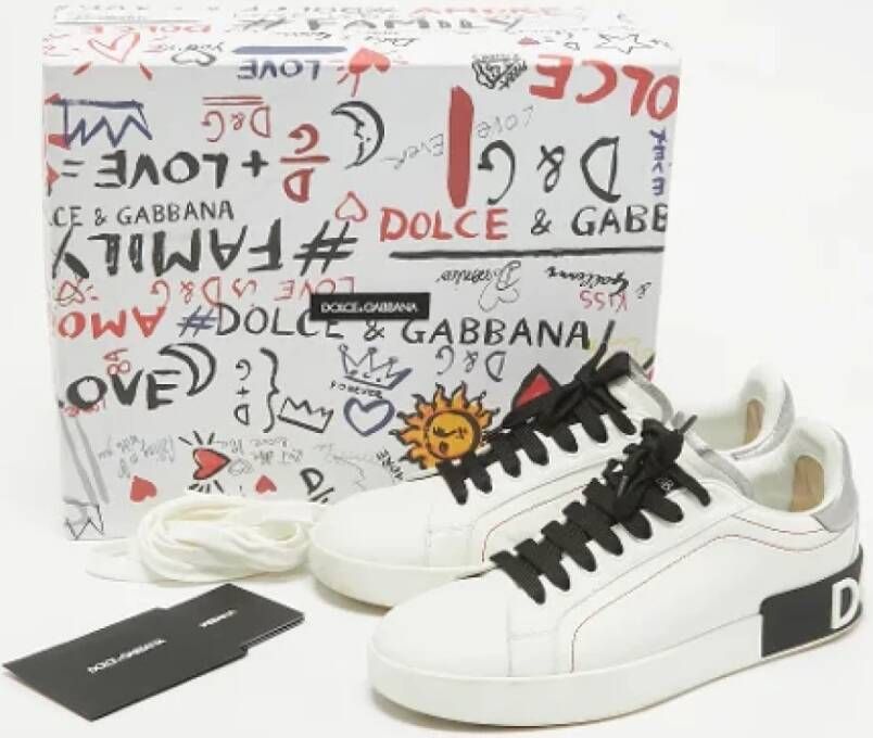 Dolce & Gabbana Pre-owned Leather sneakers White Dames