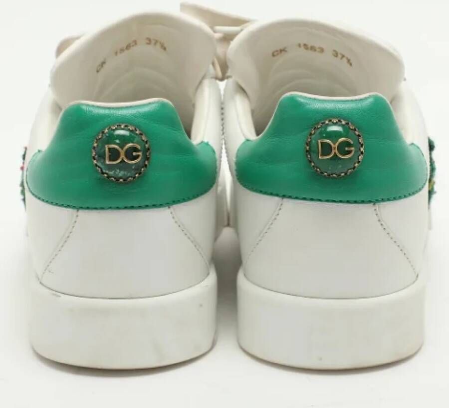 Dolce & Gabbana Pre-owned Leather sneakers White Dames