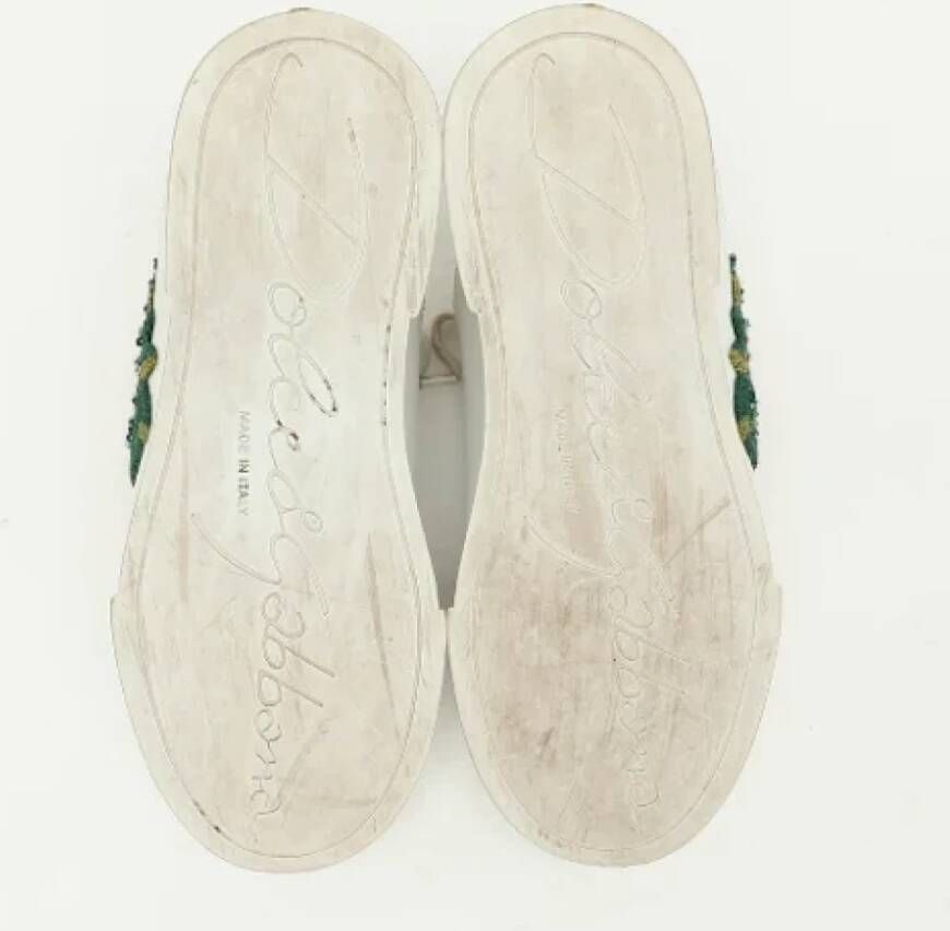 Dolce & Gabbana Pre-owned Leather sneakers White Dames