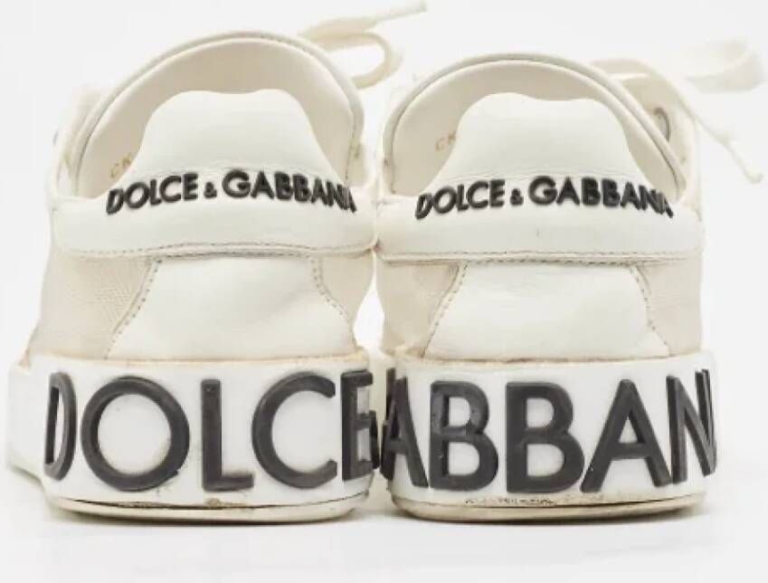 Dolce & Gabbana Pre-owned Leather sneakers White Dames