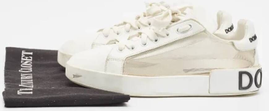 Dolce & Gabbana Pre-owned Leather sneakers White Dames