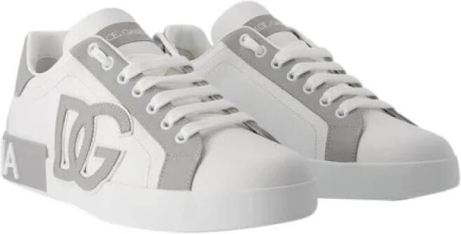 Dolce & Gabbana Pre-owned Leather sneakers White Heren