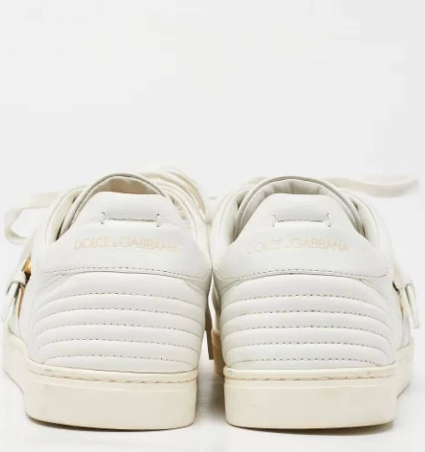 Dolce & Gabbana Pre-owned Leather sneakers White Heren