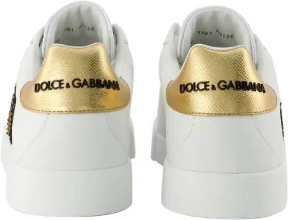 Dolce & Gabbana Pre-owned Leather sneakers White Heren