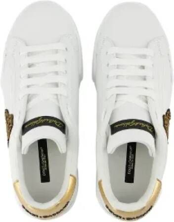 Dolce & Gabbana Pre-owned Leather sneakers White Heren