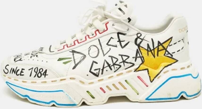 Dolce & Gabbana Pre-owned Leather sneakers White Heren