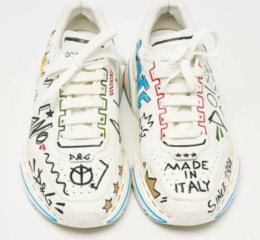 Dolce & Gabbana Pre-owned Leather sneakers White Heren