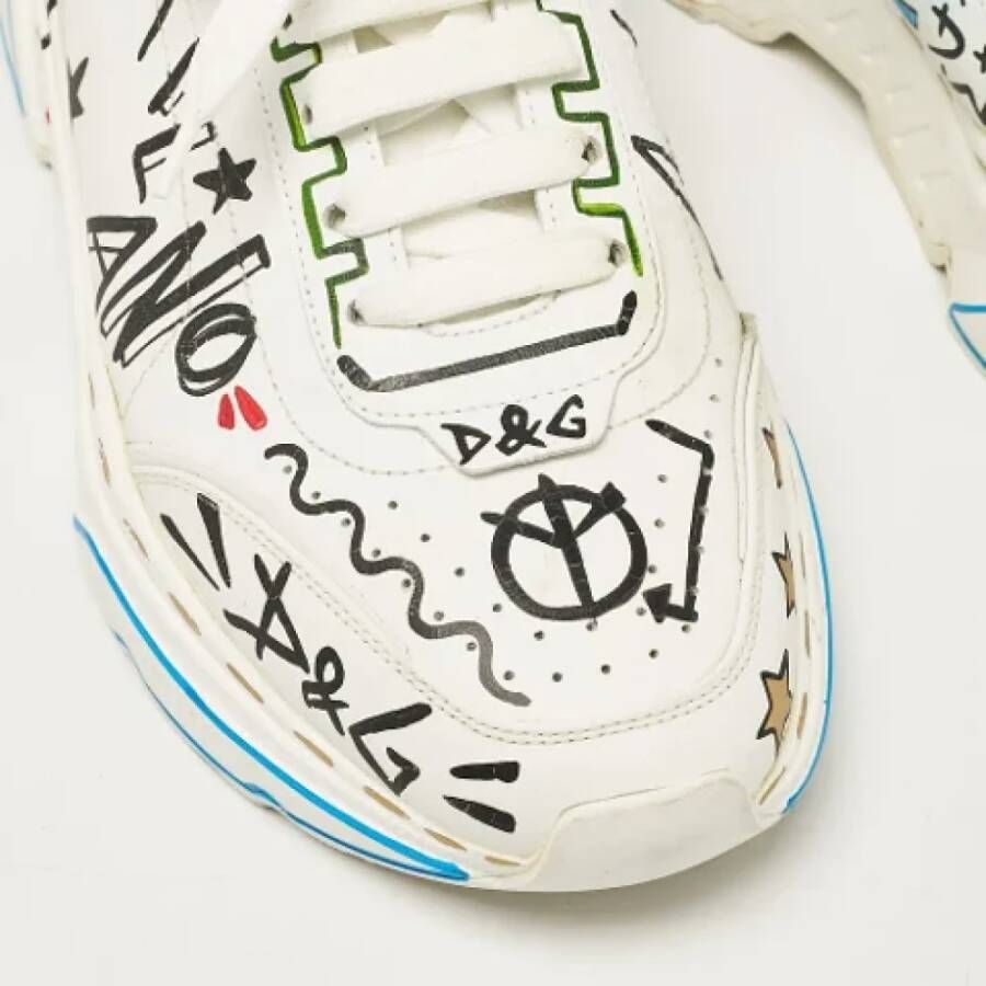 Dolce & Gabbana Pre-owned Leather sneakers White Heren