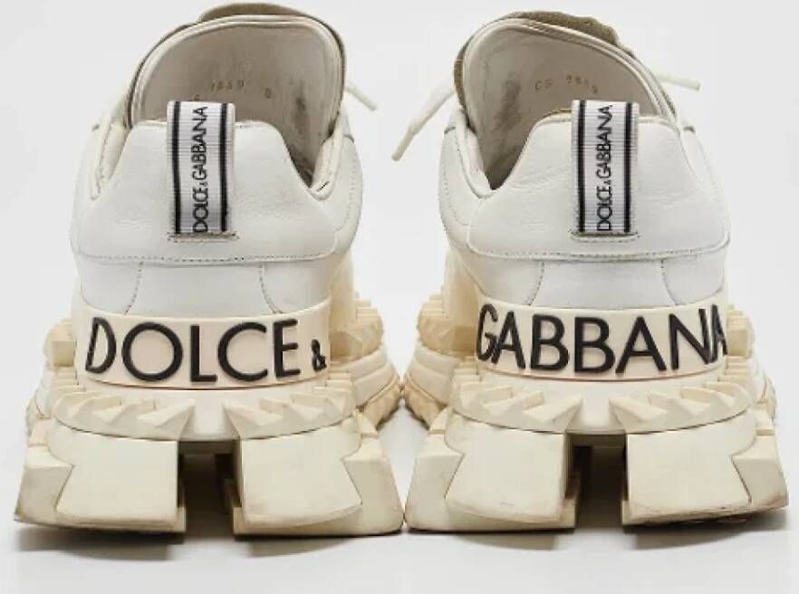 Dolce & Gabbana Pre-owned Leather sneakers White Heren