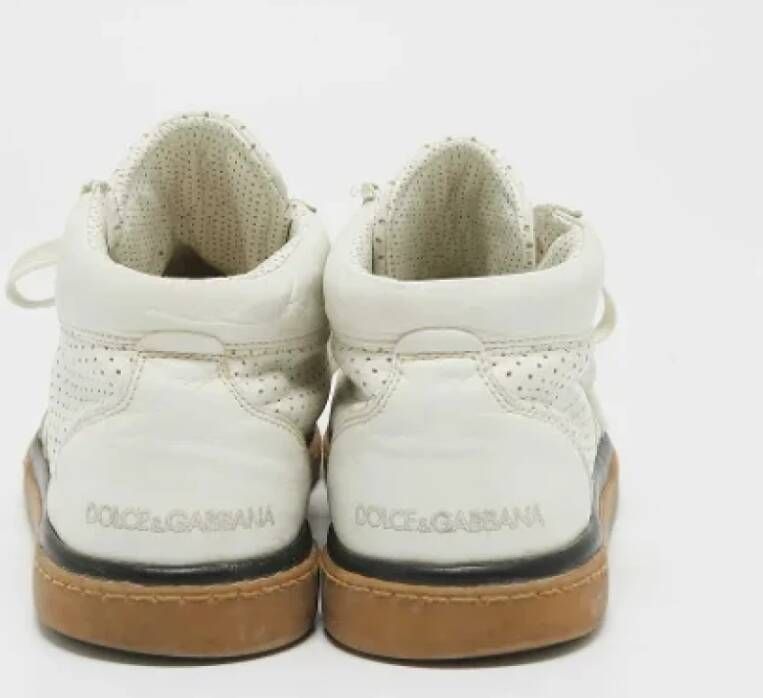 Dolce & Gabbana Pre-owned Leather sneakers White Heren