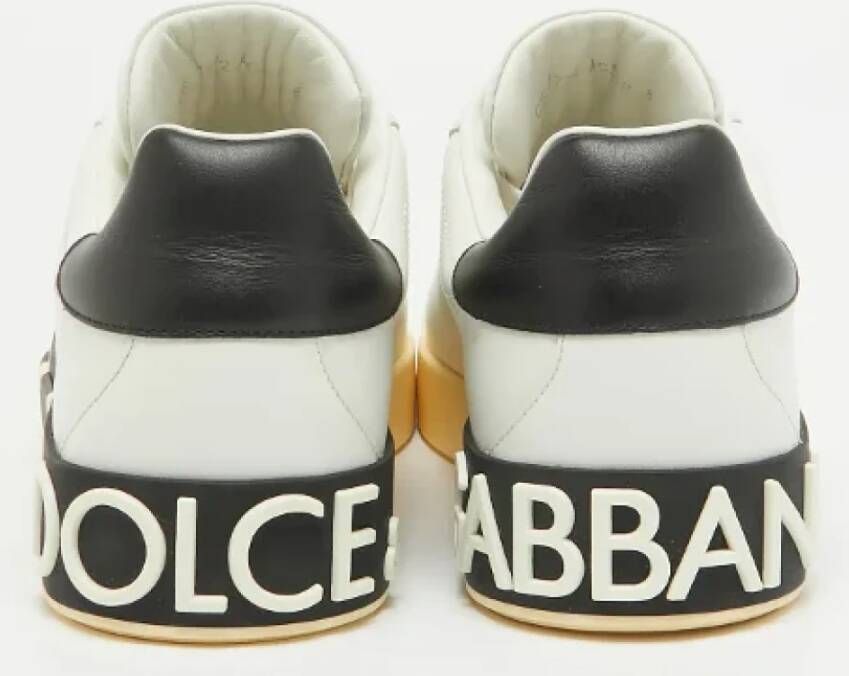 Dolce & Gabbana Pre-owned Leather sneakers White Heren