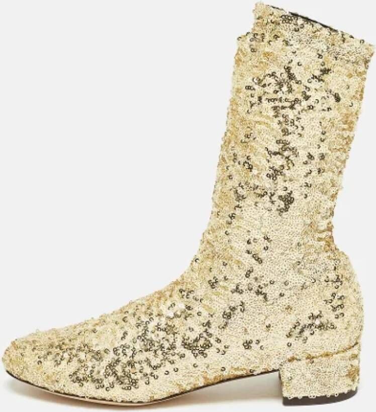 Dolce & Gabbana Pre-owned Mesh boots Yellow Dames