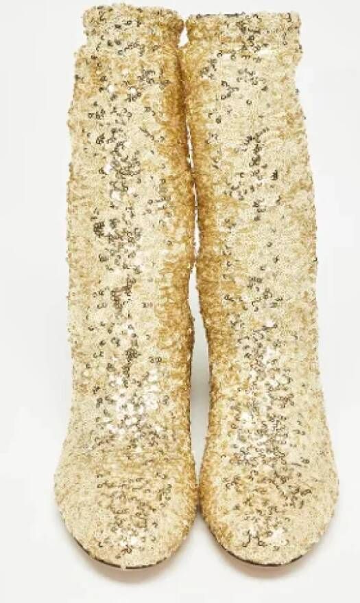 Dolce & Gabbana Pre-owned Mesh boots Yellow Dames