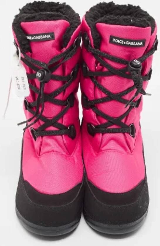 Dolce & Gabbana Pre-owned Nylon boots Pink Dames