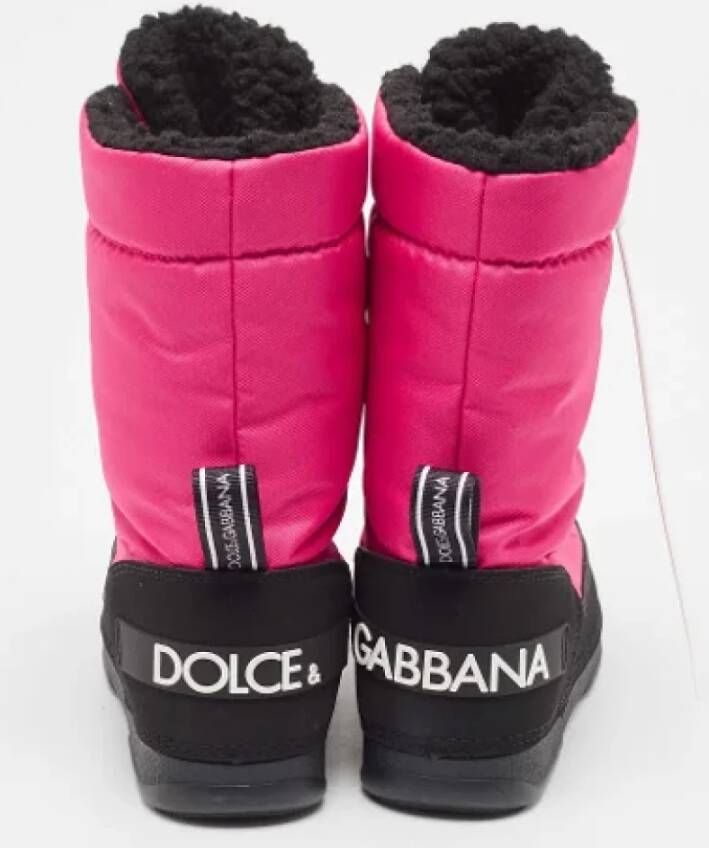 Dolce & Gabbana Pre-owned Nylon boots Pink Dames