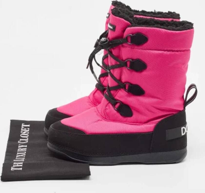 Dolce & Gabbana Pre-owned Nylon boots Pink Dames