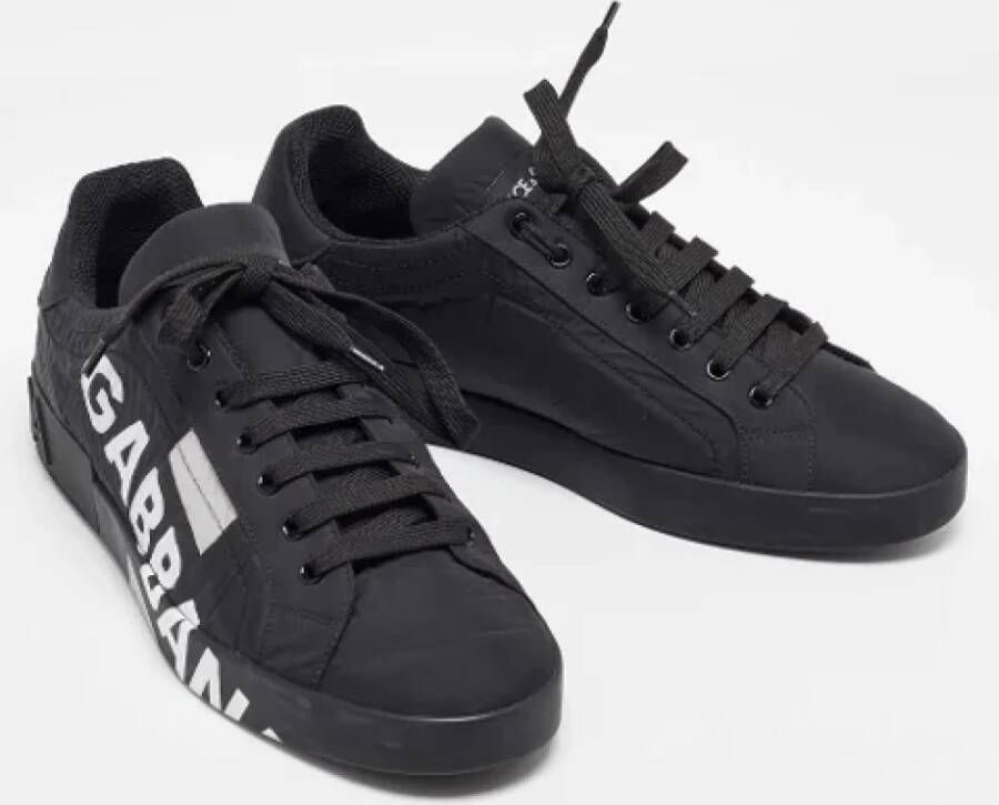 Dolce & Gabbana Pre-owned Nylon sneakers Black Heren