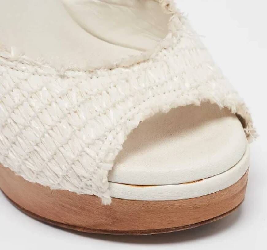 Dolce & Gabbana Pre-owned Raffia sandals White Dames