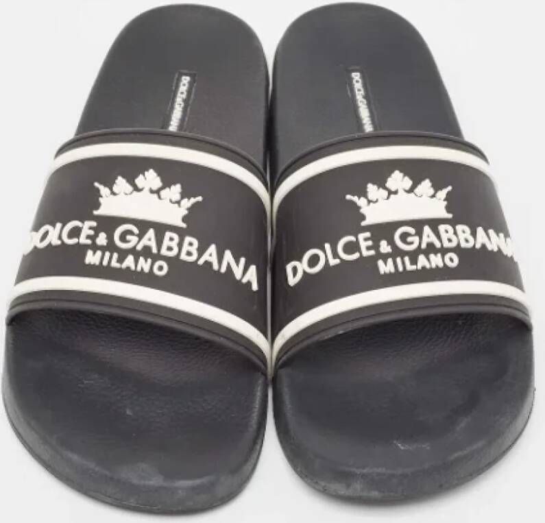 Dolce & Gabbana Pre-owned Rubber flats Black Heren