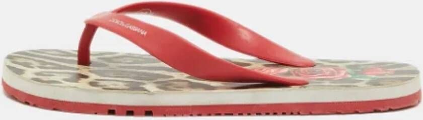 Dolce & Gabbana Pre-owned Rubber flats Red Dames