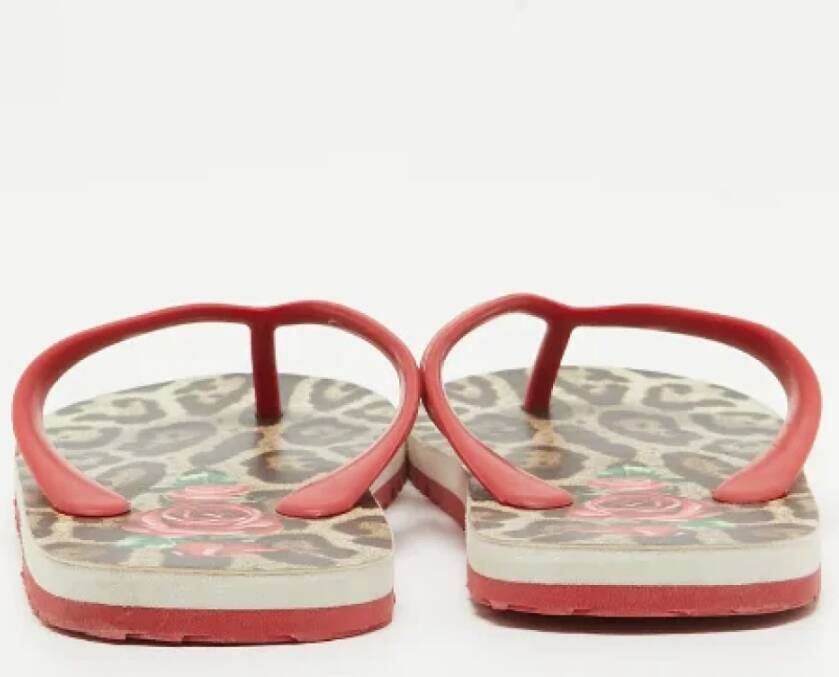 Dolce & Gabbana Pre-owned Rubber flats Red Dames