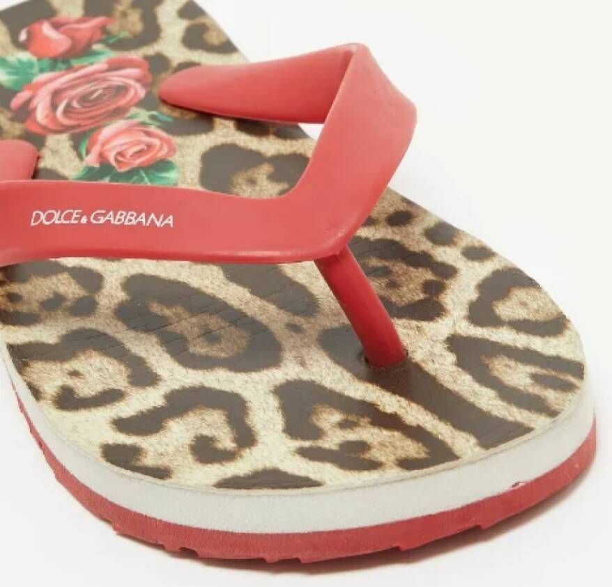 Dolce & Gabbana Pre-owned Rubber flats Red Dames