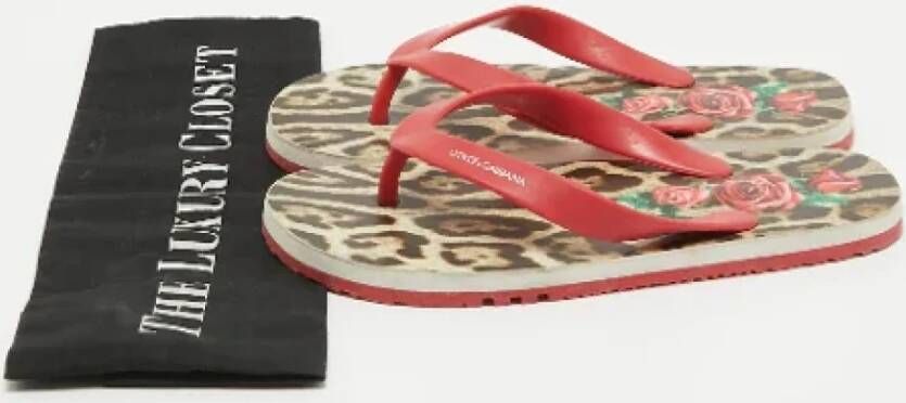 Dolce & Gabbana Pre-owned Rubber flats Red Dames