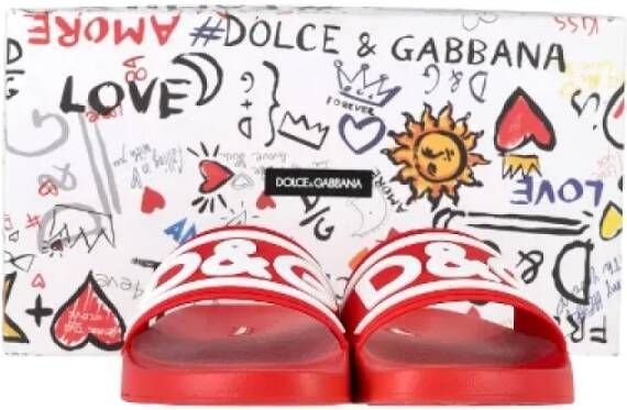 Dolce & Gabbana Pre-owned Rubber sandals Red Heren