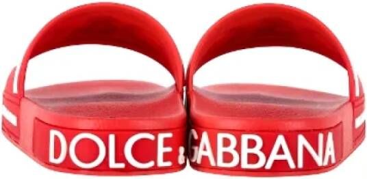 Dolce & Gabbana Pre-owned Rubber sandals Red Heren