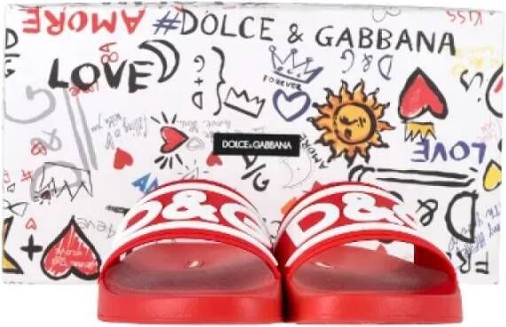 Dolce & Gabbana Pre-owned Rubber sandals Red Heren