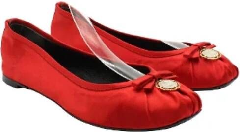 Dolce & Gabbana Pre-owned Satin flats Red Dames