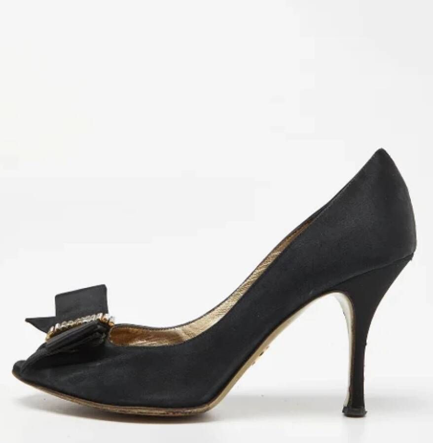 Dolce & Gabbana Pre-owned Satin heels Black Dames