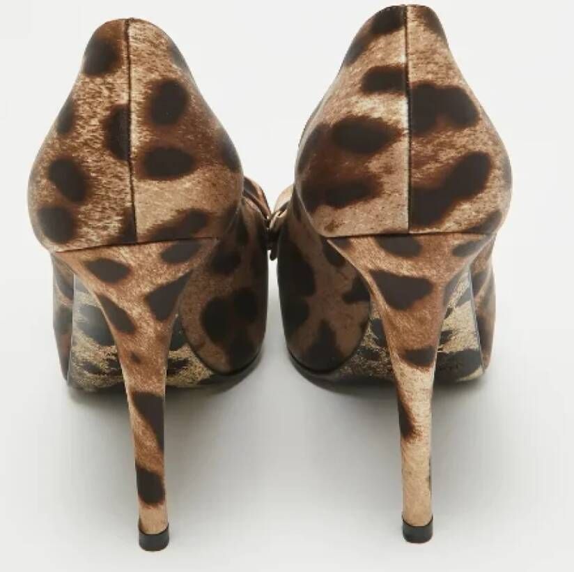 Dolce & Gabbana Pre-owned Satin heels Brown Dames