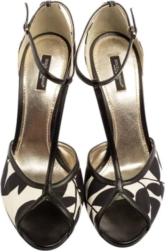 Dolce & Gabbana Pre-owned Satin sandals Black Dames