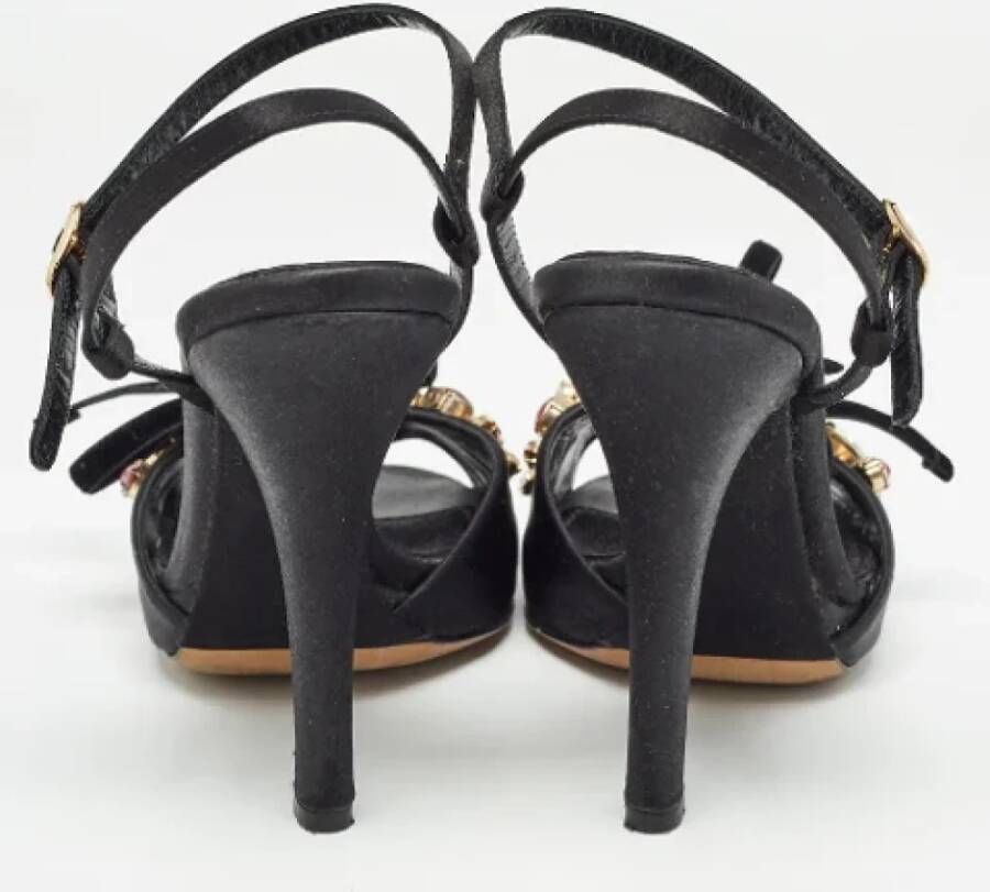 Dolce & Gabbana Pre-owned Satin sandals Black Dames